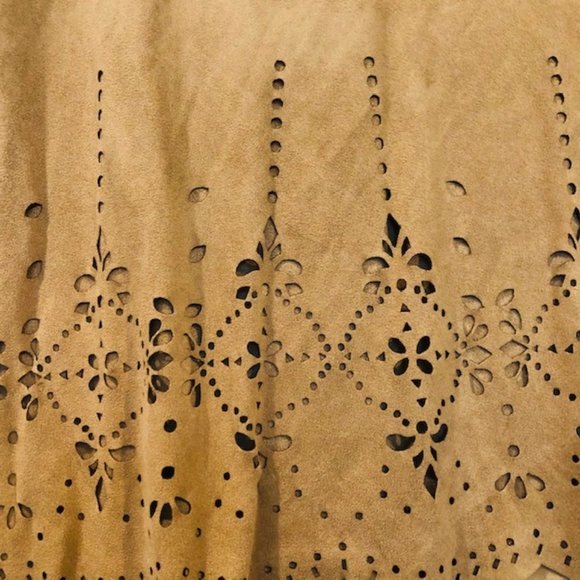 Faux Suede Ladies Cut Out Top - S - Picture 4 of 7